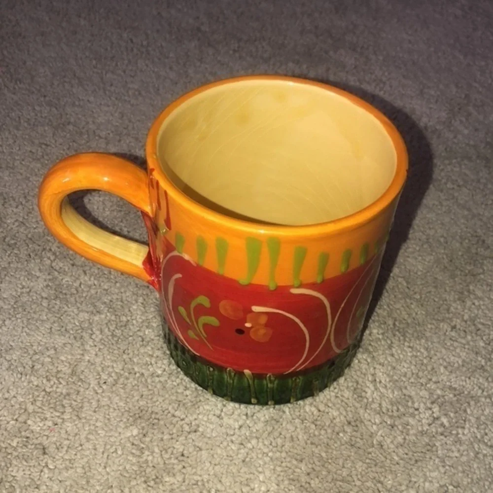 Pier 1 Imports Antique Soleil‎ Hand Painted Coffee Mug